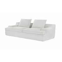 Syra Ergonomic 4-Seater Oversized Sofa with Wide Arms, Ivory Corduroy 91 Inch