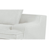 Syra Ergonomic 4-Seater Oversized Sofa with Wide Arms, Ivory Corduroy 91 Inch