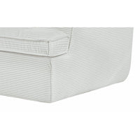 Syra Ergonomic 4-Seater Oversized Sofa with Wide Arms, Ivory Corduroy 91 Inch