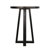 Mika Bar Table, Round Top, Criss Cross Base, Umbra Black Wood 32 Inch - BM352384