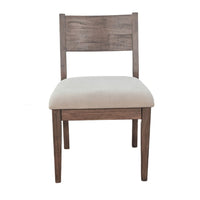 Casa Dining Side Chair Set of 2, Open Back, Ivory Cushion, Buckskin Brown Wood - BM352395