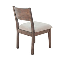Casa Dining Side Chair Set of 2, Open Back, Ivory Cushion, Buckskin Brown Wood - BM352395