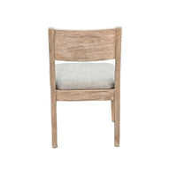 Casa Dining Side Chair Set of 2, Open Back, Gray Cushion, Wheat Brown Wood - BM352396