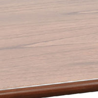 Natra Coffee Table, 52 Inch Rectangular, Sculpted Base Cinnamon Brown - BM352409