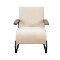 Nera Industrial Accent Chair, Muuto Nude Polyester, Black Metal Frame - BM352417