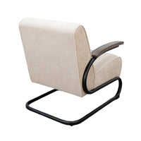 Nera Industrial Accent Chair, Muuto Nude Polyester, Black Metal Frame - BM352417