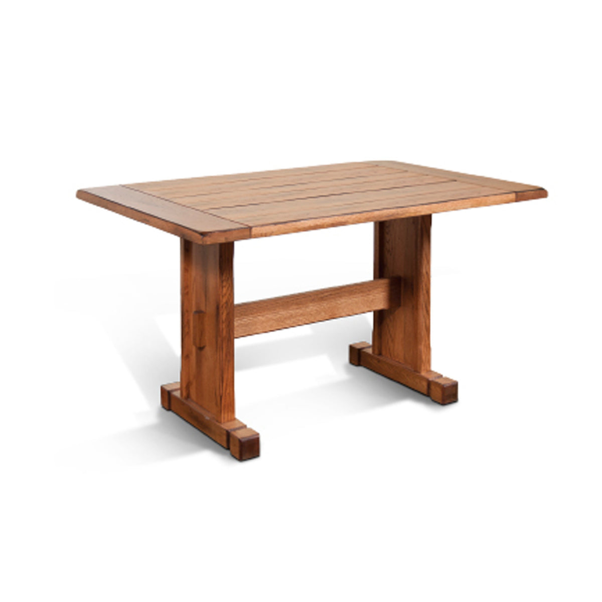 Marv 5pc Dining Table Set, Ladder Back Padded Chairs, Rustic Oak Brown