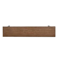 Dining Bench, 72 Inch Desert Brown Mahogany Wood, Black Arched Base - BM352432