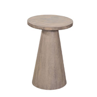 Myro Accent Table, 13 Inch Round Top with Cone Base, Hazelnut Brown Mahogany Wood - BM352439