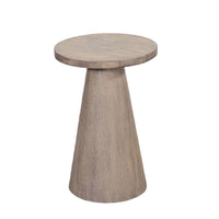 Myro Accent Table, 13 Inch Round Top with Cone Base, Hazelnut Brown Mahogany Wood - BM352439