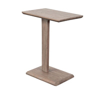 Meya Side End Drink Table, 18 Inch Top, C Base Accent, Oak Grove Brown - BM352440