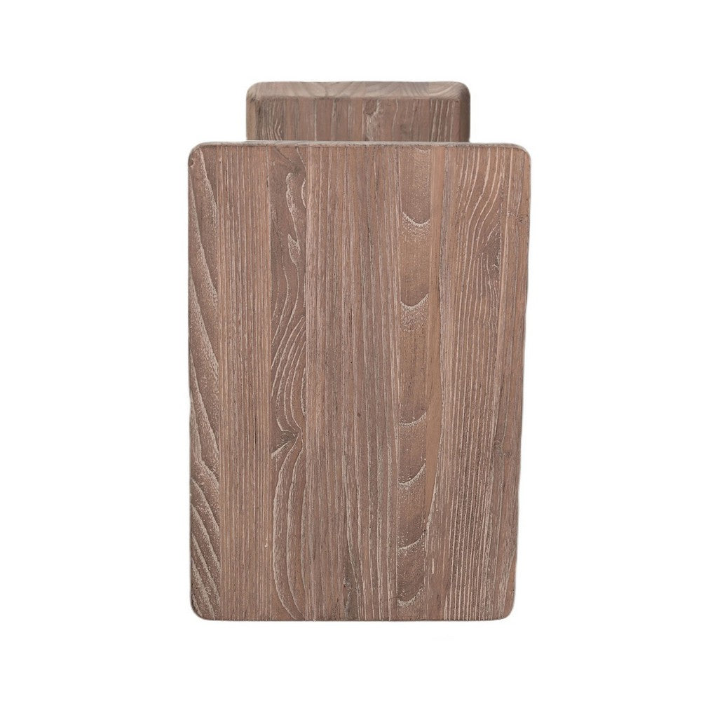 Meya Side End Drink Table, 18 Inch Top, C Base Accent, Oak Grove Brown - BM352440