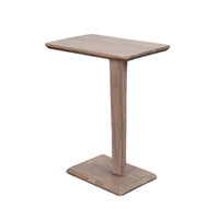 Meya Side End Drink Table, 18 Inch Top, C Base Accent, Oak Grove Brown - BM352440