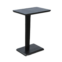 Meya Side End Drink Table, 18 Inch Top with C Base Accent, Umbra Black - BM352441