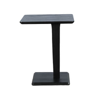 Meya Side End Drink Table, 18 Inch Top with C Base Accent, Umbra Black - BM352441