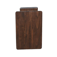 Meya Side End Drink Table, 18 Inch Top with C Base Accent, Walnut Brown - BM352442