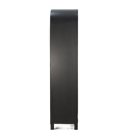 Seza Curio Cabinet, 18 Inch Narrow Design, 72 Inch Black Arched Frame - BM352444