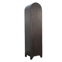 Seza Curio Cabinet, 18 Inch Narrow Design, 72 Inch Black Arched Frame - BM352444
