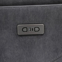 Asley Power Glider Recliner Chair, Swivel Base, USB Ports, Gray Fabric