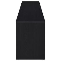 Rutvy TV Stand Media Console with Open Shelves, Black Wood 78 Inch - BM352602