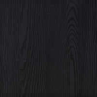 Darla Square Cocktail Coffee Table, Pedestal Base, Black Wood 36 Inch