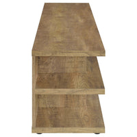 Carie TV Stand Media Console, 2-Tier Open Shelves, Mango Finish Wood - BM352624