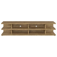 Carie TV Stand Media Console, 2-Tier Open Shelves, Mango Finish Wood - BM352624