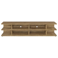 Carie TV Stand Media Console, 2-Tier Open Shelves, Mango Finish Wood - BM352624
