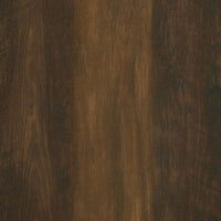 Darla Square Side-End Table, Block Style Base, Brown Wood 24 Inch