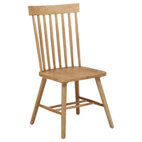 Andy Dining Side Chair Set of 2, Windsor Spindle Back, Light Ash Brown