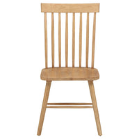 Andy Dining Side Chair Set of 2, Windsor Spindle Back, Light Ash Brown