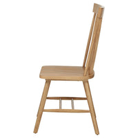Andy Dining Side Chair Set of 2, Windsor Spindle Back, Light Ash Brown