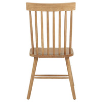 Andy Dining Side Chair Set of 2, Windsor Spindle Back, Light Ash Brown