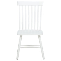 Andy Dining Side Chair Set of 2, Windsor Back, Scooped Seat, White Wood