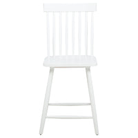 Andy Counter Height Chair Set of 2, Windsor Spindle Back, White Wood-BM352784