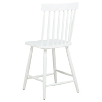 Andy Counter Height Chair Set of 2, Windsor Spindle Back, White Wood-BM352784