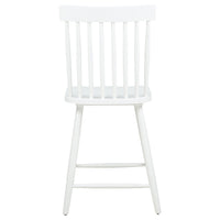 Andy Counter Height Chair Set of 2, Windsor Spindle Back, White Wood-BM352784