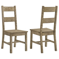 Dova Dining Side Chair Set of 2, Ladder Back, Vineyard Oak Brown Wood