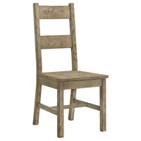 Dova Dining Side Chair Set of 2, Ladder Back, Vineyard Oak Brown Wood
