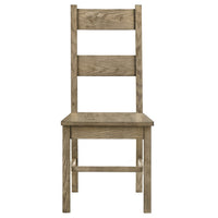 Dova Dining Side Chair Set of 2, Ladder Back, Vineyard Oak Brown Wood