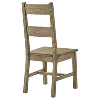Dova Dining Side Chair Set of 2, Ladder Back, Vineyard Oak Brown Wood