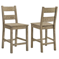 Dova Counter Height Chair Set of 2, Ladder Back, Vineyard Oak Brown-BM352792