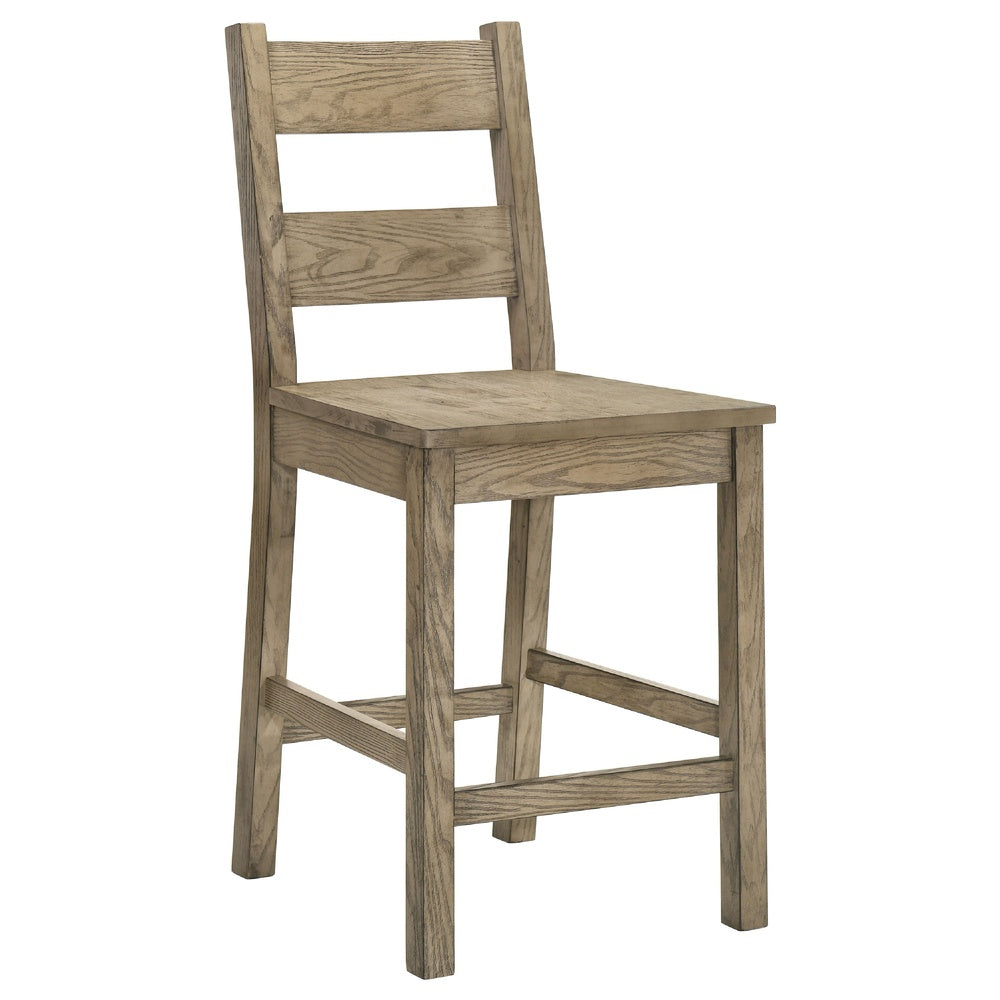 Dova Counter Height Chair Set of 2, Ladder Back, Vineyard Oak Brown-BM352792