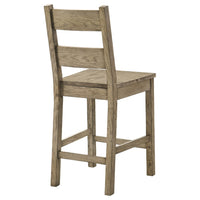 Dova Counter Height Chair Set of 2, Ladder Back, Vineyard Oak Brown-BM352792