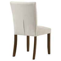 Cana Dining Side Chair Set of 2, Beige Upholstered Parsons Style, Hardwood Frame