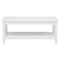 Yuzie Lift-Top Coffee and End Table Set, Hidden Storage, White Wood