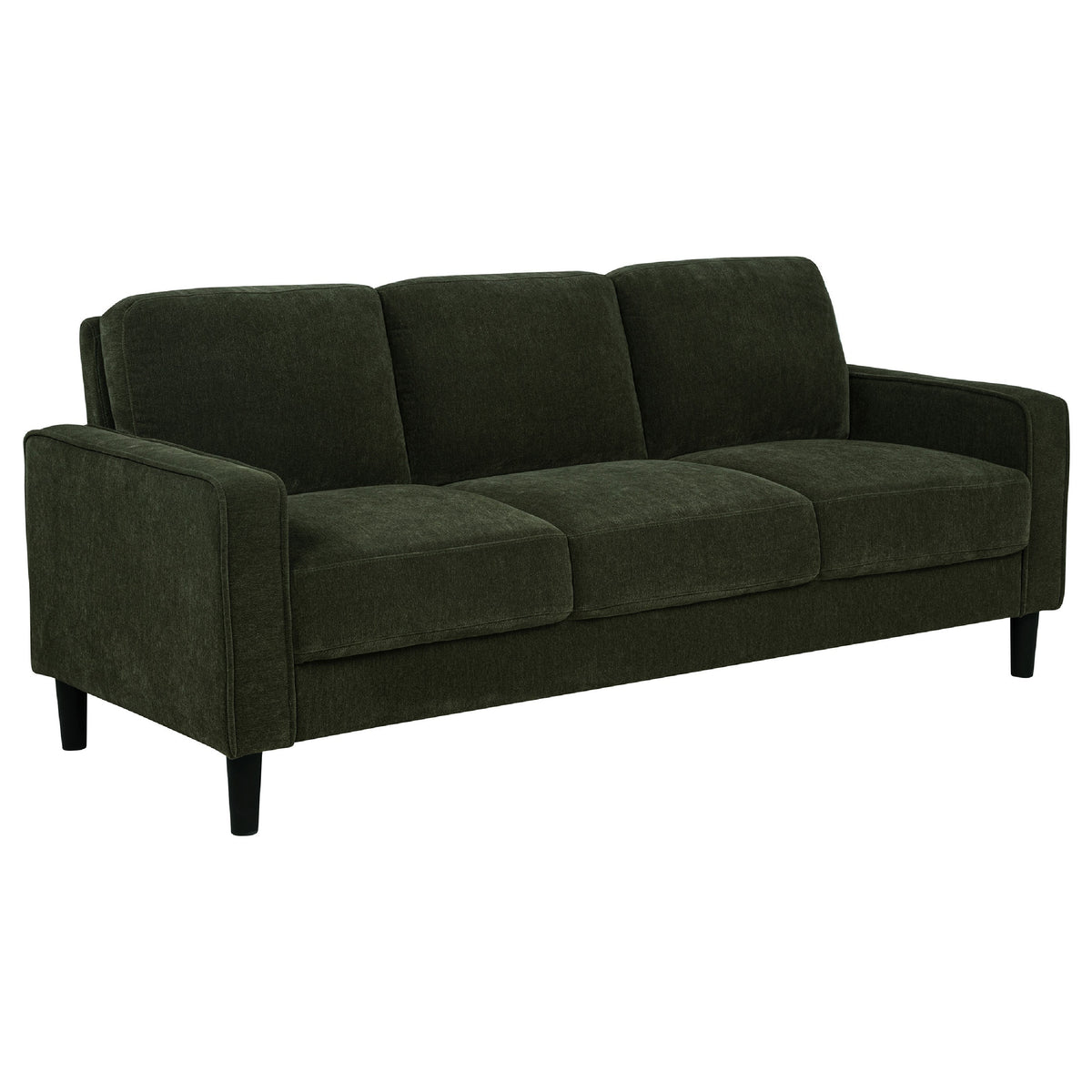 2pc Sofa and Loveseat Set, Track Arms, Foam Fill Matcha Green Upholstery