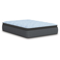 Cove Queen Pillow Top Mattress, Quilt Foam, Blue Stretch Knit Fabric 16 Inch-BM352891