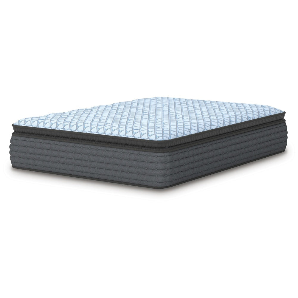 Cove Queen Pillow Top Mattress, Quilt Foam, Blue Stretch Knit Fabric 16 Inch-BM352891