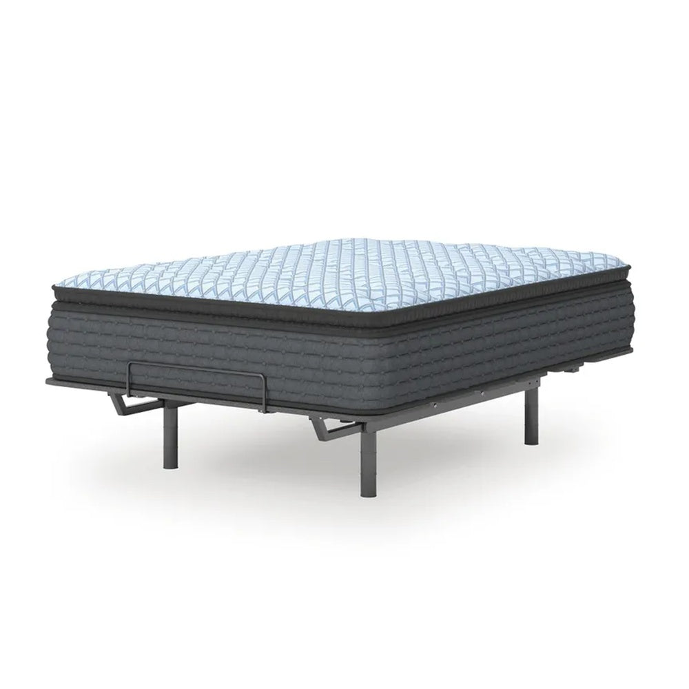 Cove Queen Pillow Top Mattress, Quilt Foam, Blue Stretch Knit Fabric 16 Inch-BM352891